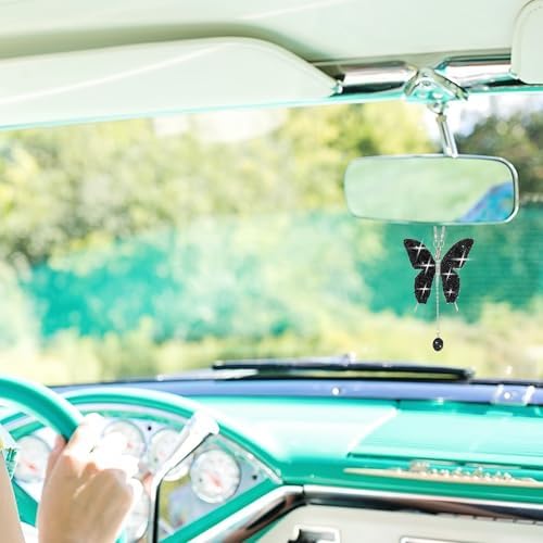Rhinestone Butterfly Rearview Mirror Ornament - Image 5