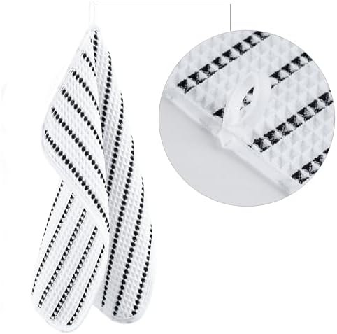 POLYTE 430 GSM Poly Blend Microfiber Waffle Wash Cloth Face Towel, 13x13 in - Image 3
