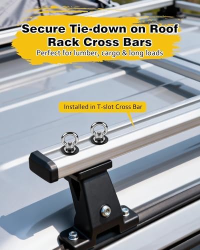 T Track Mount Tie Down Anchor for Roof Rack, M8 Heavy Duty Ring Shaped Eye Bolt - Image 7