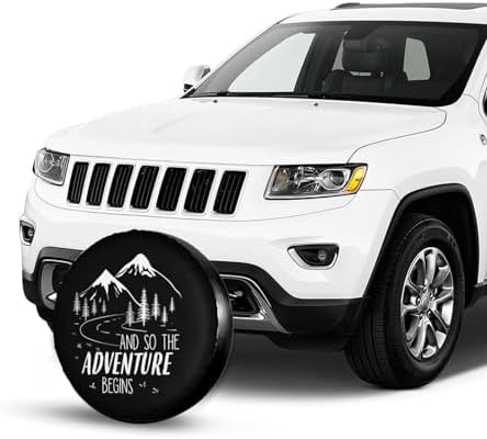 And So the Adventure Begins Spare Tire Cover Camping Tire Wheel Covers - Image 4