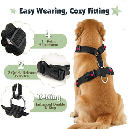 Pawaboo Dog Seat Belt Harness for Car, Seatbelt Harness - Image 5
