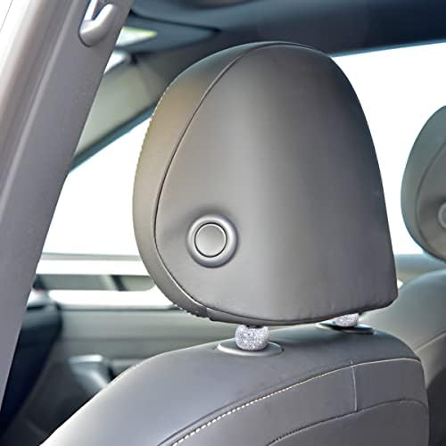 BELOMI 4 Pack Car Headrest Collars, Bling Car Head Rest Collars Rings Decor - Image 5