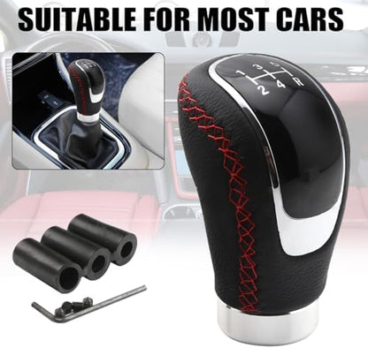 Osilly 5 Speed Shift Knob, Weighted Manual Gear Shifter Knobs, Leather Gear - Image 4