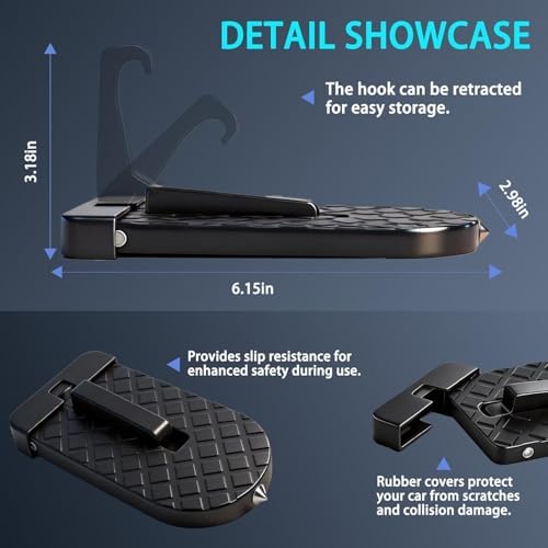 2-Pack Universal Car Door Step for Roof Rack Access, 400 lb - Image 4