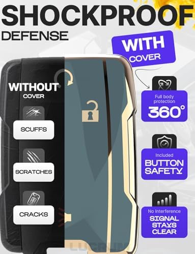 Lucrum Compatible with Chevy, Buick Key Fob Cover & Keychain - Image 4