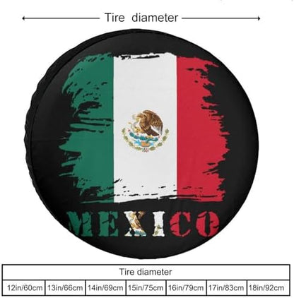 Generic Vintage Mexico Michoacan Mexican Flag Tire Covers, Dust-Proof - Image 3