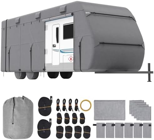 VEVOR Travel Trailer Cover, 18-20 ft RV Cover, 4-Layer Non-Woven Fabric Camper by VEVOR