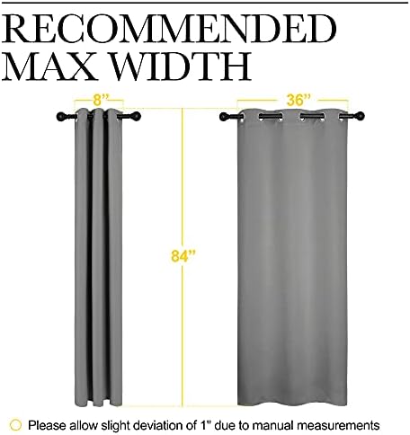 NICETOWN Thermal Insulated Curtains, 2 Panels, W42 x L84-inch - Image 6