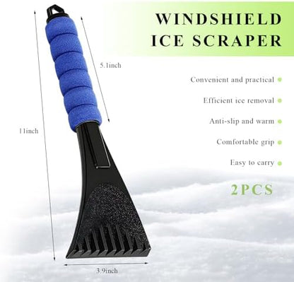 2PCS Ice Scraper for Car Windshield, Scratch-Free Auto Window Snow Scraper - Image 2