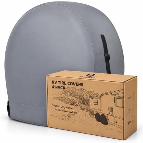 RV Tire Covers Set of 4, Fits 29"to 32" Tires by ROADROAM