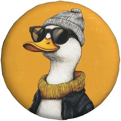 Funny Duck Spare Tire Cover Weatherproof Universal Wheel Protectors Cute Duck - Image 2