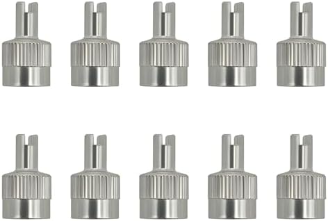 10 PCS Tire Valve Stem Caps, Nickel-Plated Metal Tyre Dust Caps by Unknown