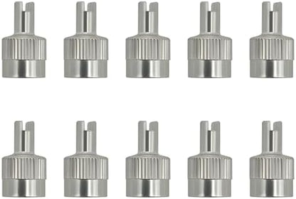 10 PCS Tire Valve Stem Caps, Nickel-Plated Metal Tyre Dust Caps by Unknown