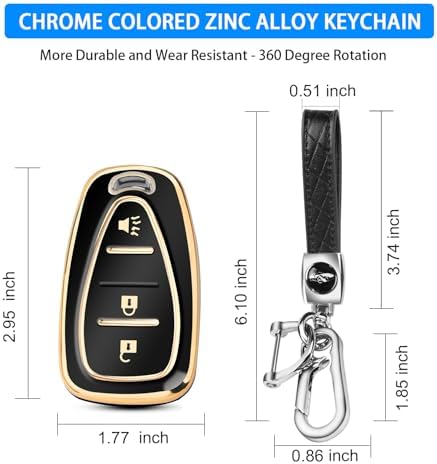 QBUC for Chevy Key Fob Cover, 3-Button Design - Image 3