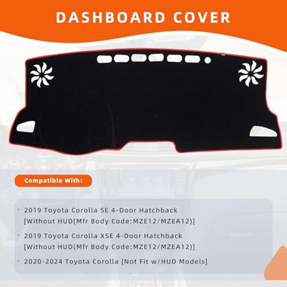 Dashboard Cover Dash Mat Fit for Toyota Corolla 2024-2020 Car Dash Board Mat - Image 2