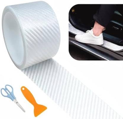 3D Carbon Fiber Clear Car Door Edge Protector, Anti-Collision Door Sill Guard by AACGIN