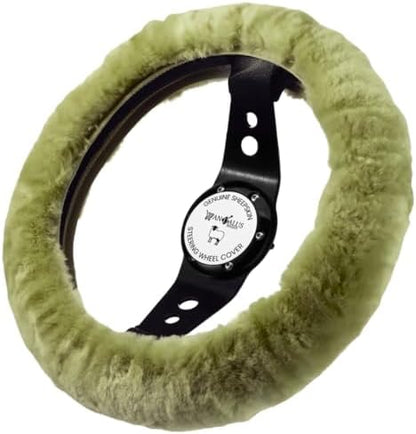 Andalus Brands Luxury Fluffy Car Steering Wheel Covers – Genuine Merino by AndalusBrand