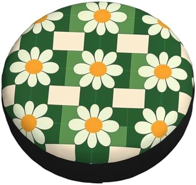 Retro Groovy Daisy Flower Spare Tire Cover Wheel Protectors - Image 3