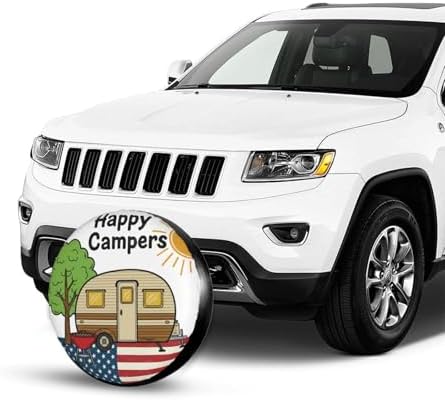 Campers American Flag Spare Tire Cover Wheel Protector Universal Fit - Image 2