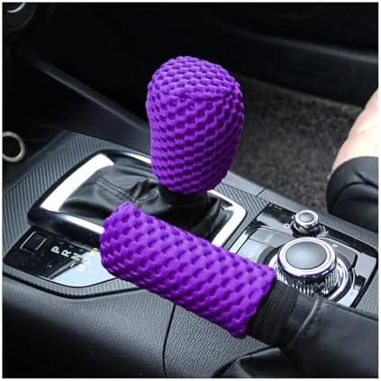 AUCELI 2 Pack Car Gear Shift Knob Cover & Handbrake Cover, Automotive Anti-Slip by AUCELI