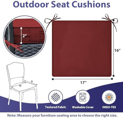 IPYNBAP Outdoor Chair Cushions Set of 4 -Waterproof Outdoor Seat Cushions - Image 6