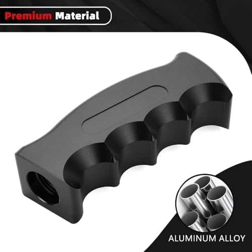 Universal Aluminum Slotted Pistol Grip Handle Manual MT Gear Stick Shift Knob - Image 3