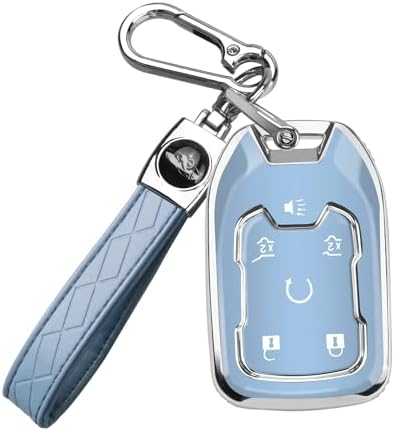 for Chevy GMC Key Fob Cover 6 Buttons Key Case 2016-2025 by MILDEAST
