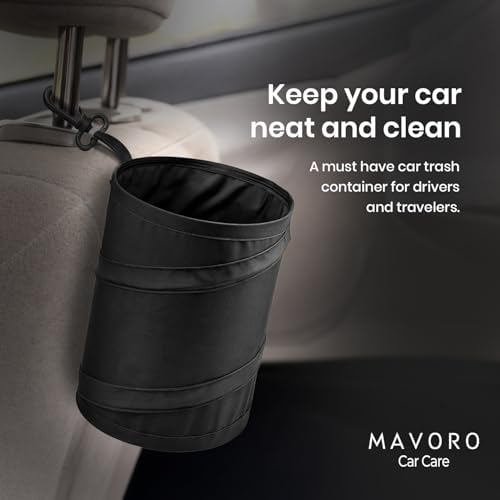 Mavoro Car Trash Can | Waterproof | Collapsible Pop-Up | 1 Gallon | 2-Pack - Image 4