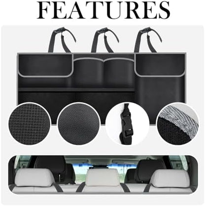 IHOTDER Large Capacity Car Trunk Organizer, Six Pockets Trunk Storage Organizer - Image 3