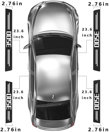 Door Sill Protectors for RAM 3500 & Silverado 3500 HD, Carbon Fiber Leather - Image 4