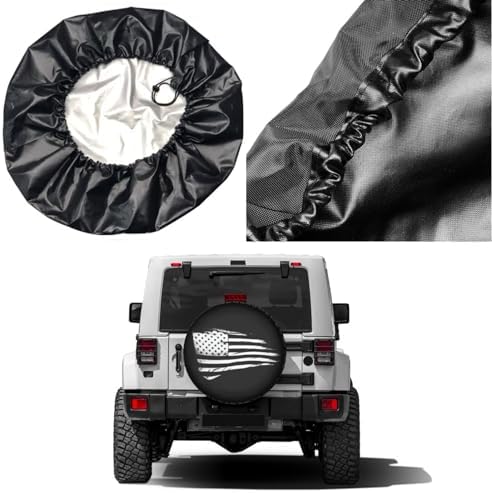 Delerain Spare Tire Cover American Flag Patriotic Wheel Covers Waterproof - Image 5