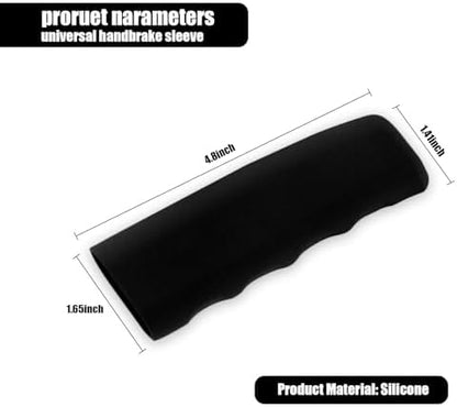 QODOLSI 1 PC Car Handbrake Handle Cover, 4.8" x 1.65" x 1.41" Silicone Wavy - Image 2