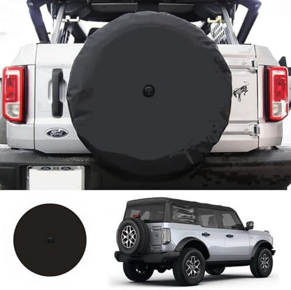 Black Spare Tire Cover with Backup Camera Hole, L-XL-XXL - Image 4
