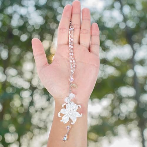 Lily of the Valley Leaf Car Charm White Summer Waterlily - Image 3