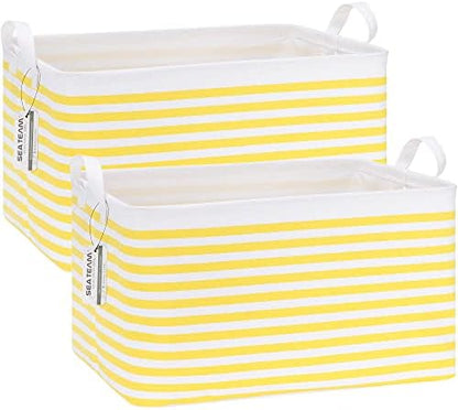 Sea Team Rectangle Open-Top Canvas Storage Basket by SeaTeam
