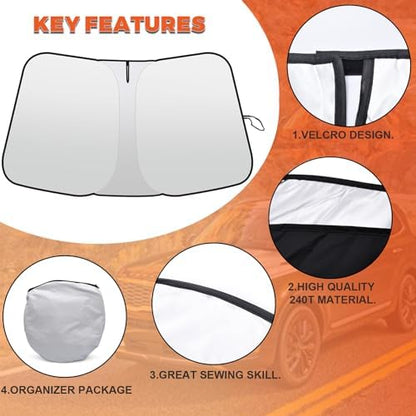 Foldable Front Windshield Sunshade fit - Image 7