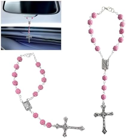 smilfuy 2PCS Car Rosary for Rearview Mirror by smilfuy