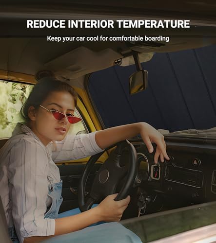 Pigenius Windshield Sun Shade for Tesla Model S 2012-2026, Custom Front Window - Image 4