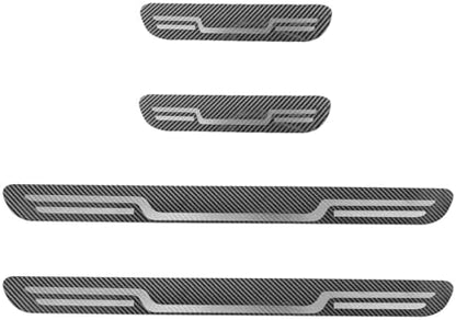 Craedli 4PCS Car Door Sill Protector Sticker, Stainless Steel Auto Door Edge by Unknown