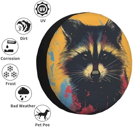 Funny Raccoon Spare Tire Cover Raccoon Wheel Protector - Image 5