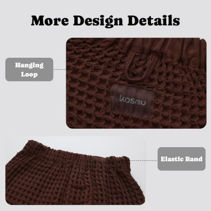 Luxury Organic Japanese Cotton Waffle Body Towel Wrap - Image 7