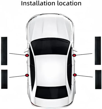 4PCS Carbon Fiber Style Leather Door Sill Protector, Scuff Plate Cover Guard - Image 5