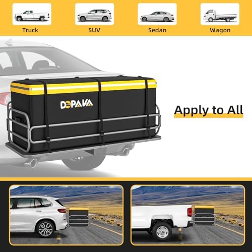 Hitch Cargo Carrier Bag 100% Waterproof Hitch 18.2 Cubic Feet 58.5" x 22" x 25" - Image 5