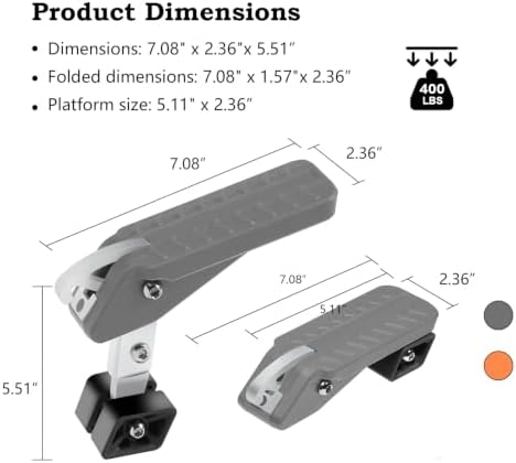 COWVIE Foldable Car Door Step Stand Pedal - Image 2
