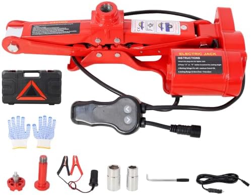 3 Ton 12V Electric Car Scissor Jack Kit, Heavy Duty Portable Auto Lift - Image 2