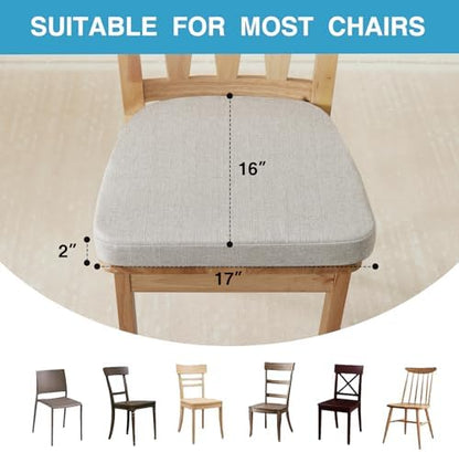 IASEAHK Chair Cushions for Dining Chairs Set of 4, Non Slip Kitchen Chair Pads - Image 4