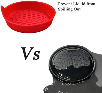 Amooca 4-Pack Spill-Proof Cup Coasters Non-Slip Car Cup Holder Inserts - Image 4