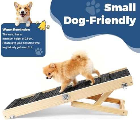 Small Dog Ramp, Dog Ramp for Bed, 13.7" W Foldable Pet Ramps for Small Dogs to - Image 4