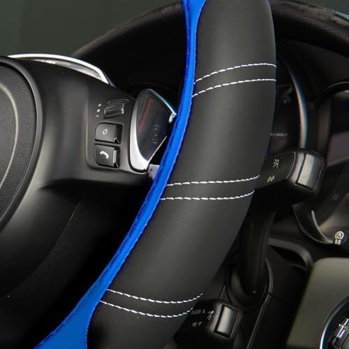 CAR PASS Line Rider Microfiber Leather Sporty Steering Wheel Cover Universal - Image 2