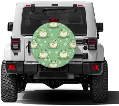 Frog Seamless Spare Tire Cover Dust-Proof Wheel Tire Cover Fit Trailer - Image 2